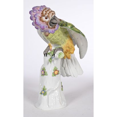 MEISSEN. SUJET en porcelaine polychrome représentant...