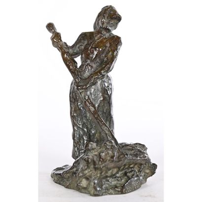 DALOU Jules Aimé. (1838-1902). «La faneuse»....