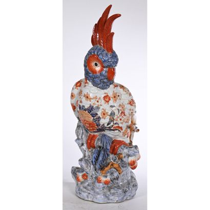 GRAND SUJET en porcelaine d’IMARI représentant...