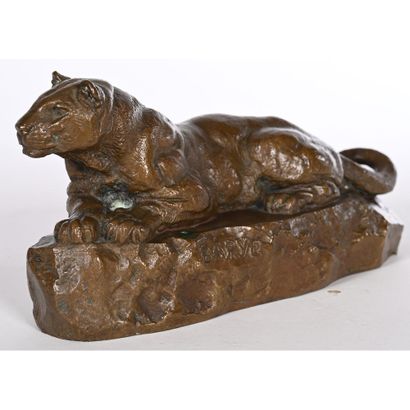 BARYE Antoine-Louis. (1795-1875). «Panthère...