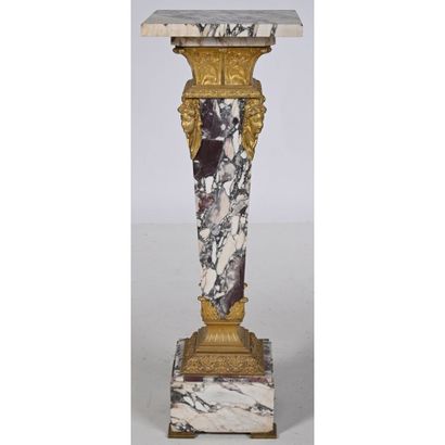 JOLIE COLONNE en marbre brèche d’Alep et...