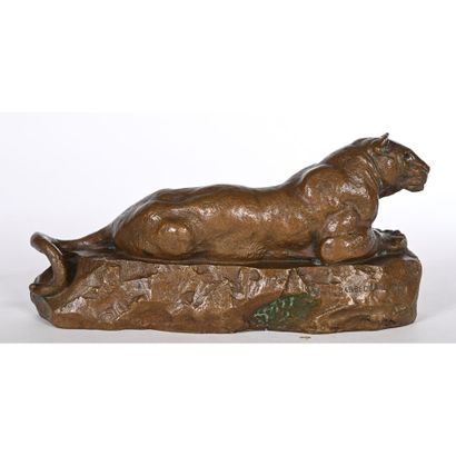 BARYE Antoine-Louis. (1795-1875). «Panthère...