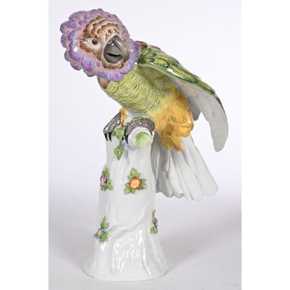 MEISSEN. SUJET en porcelaine polychrome représentant...