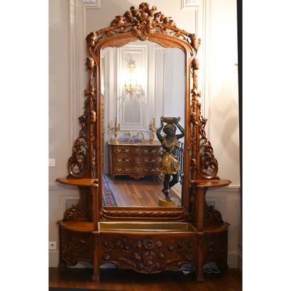 SPECTACULAIRE MEUBLE ART NOUVEAU formant...