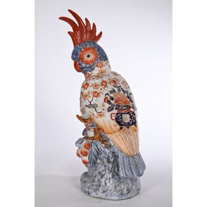 GRAND SUJET en porcelaine d’IMARI représentant...