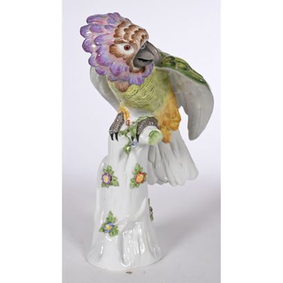 MEISSEN. SUJET en porcelaine polychrome représentant...