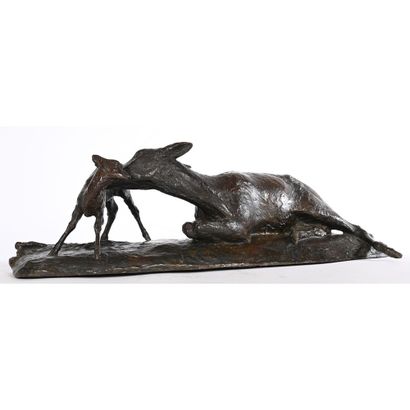 BITTER Jean-Léon. (1883-1973). «La biche...