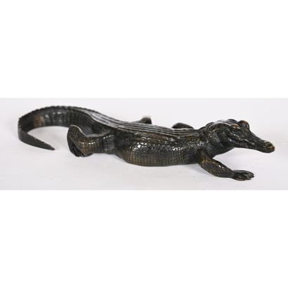 BARYE Antoine-Louis. (1795-1875). «Crocodile»....