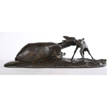 BITTER Jean-Léon. (1883-1973). «La biche...