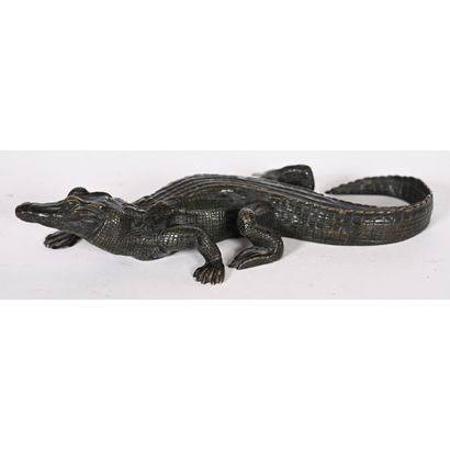 BARYE Antoine-Louis. (1795-1875). «Crocodile»....