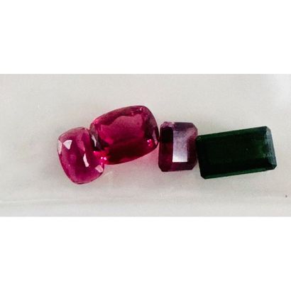 4 fine STONES including a green Tourmaline...
