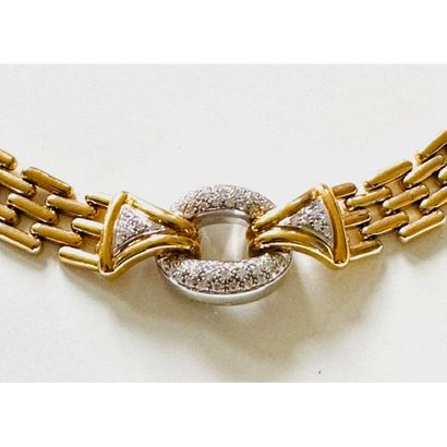 COLLAR in yellow gold 750°/°° grain de riz...