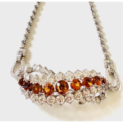 CARTIER. Twisted COLLAR in 750°/°° white...