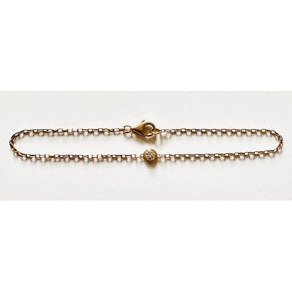 CARTIER. Chain bracelet in 750°/°° yellow...