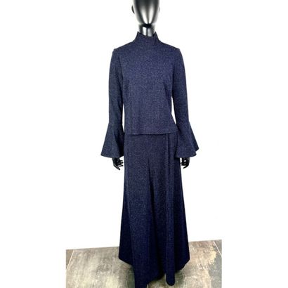 AVJD New-York. Midnight-blue metallic nylon...