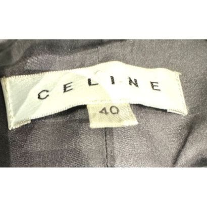 CELINE. Flared evening blouse in dark gray...