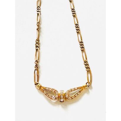 COLLAR in yellow gold 750°/°° figaro stitch...