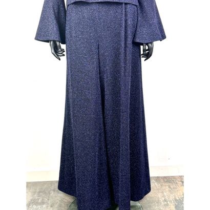 AVJD New-York. Midnight-blue metallic nylon...