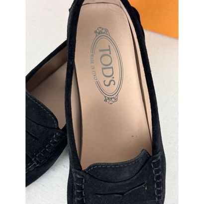 TOD'S. Black suede loafers. Perfect condition...