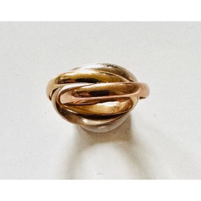CARTIER. 3 rings in 750°/°° gold. Signed....