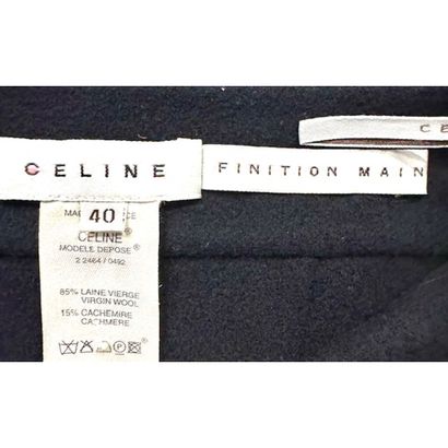 CELINE. Skirt in black wool and cashmere....