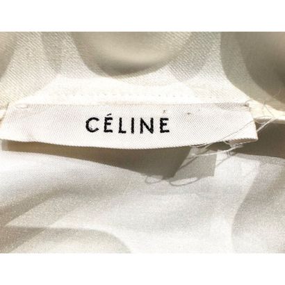 CELINE. Loose-fitting tunic in off-white...