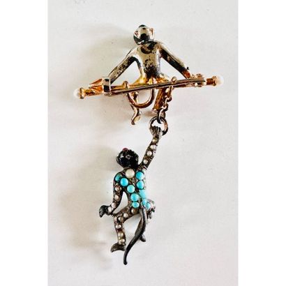 Late 19th century. RARE silver and silver-gilt...