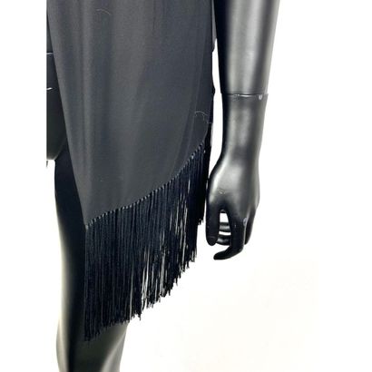 HERMES Paris. Sleeveless vest in black silk....