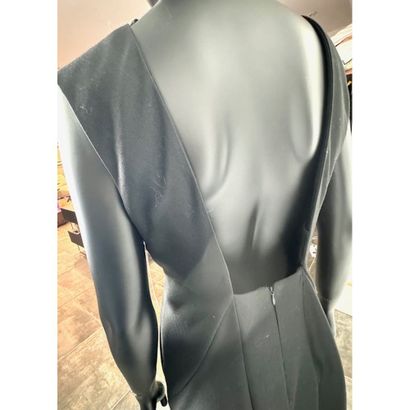 Jil SANDER. Sleeveless long dress in black...