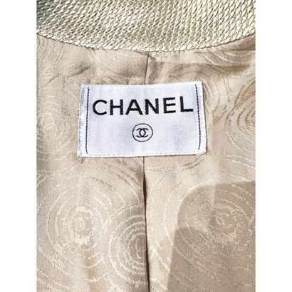 CHANEL. Jacket in golden cotton and viscose...