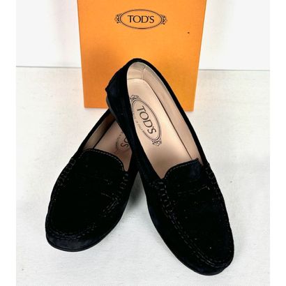 TOD'S. Black suede loafers. Perfect condition...