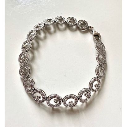 BRACELET articulated with diamond-set hollowed...