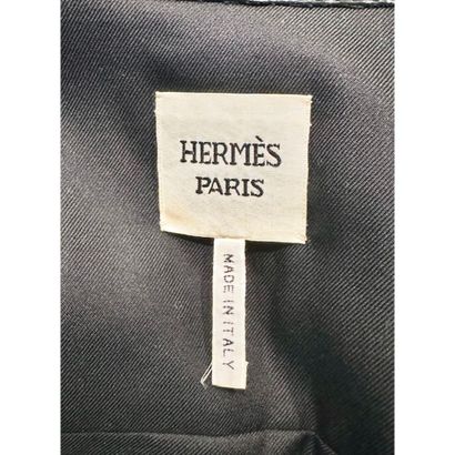 HERMES Paris. Black decerf leather jacket....