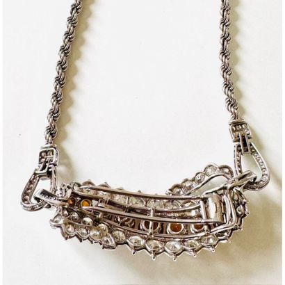 CARTIER. Twisted COLLAR in 750°/°° white...