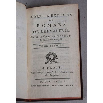 Comte de Tressan, corps d'extrait de romans...