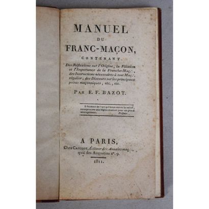 Etienne François Bazot, manuel du franc-maçon,...