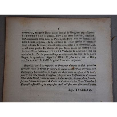(Racisme/Ancien Régime) Ysabeau, déclaration...