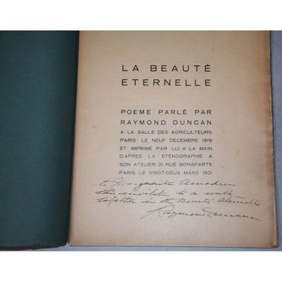 (Envoi autographe) Raymond Duncan, la beauté...