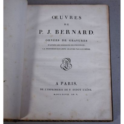 Pierre-Joseph Bernard, œuvres, ornées de...