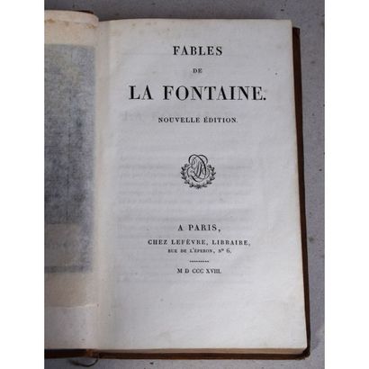 Jean de La Fontaine, fables, P., Chez Lefèvre,...