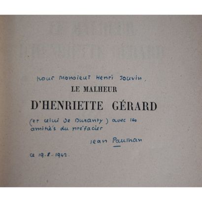 Duranty, le malheur d'Henriette Gérard, préface...