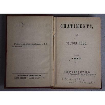 Victor Hugo, châtiments, Genève et New-York,...