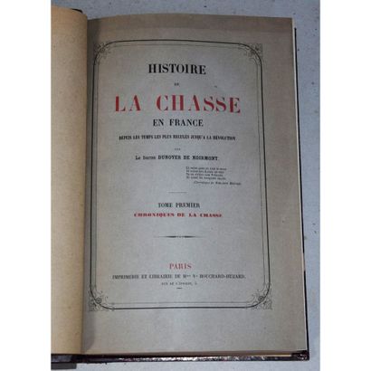 Dunoyer de Noirmont, histoire de la chasse...