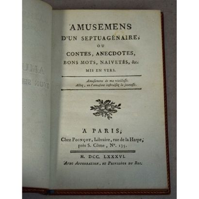 [Pierre de Bologne] Amusemens d'un septuagénaire,...