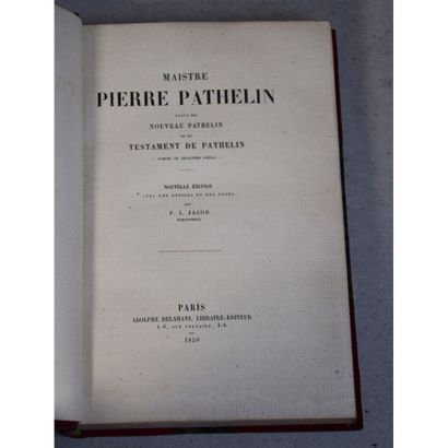 Bibliophile Jacob, maistre Pierre Pathelin,...