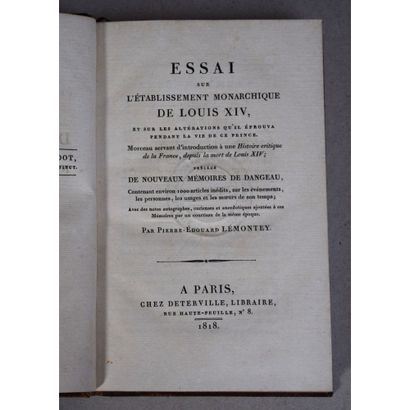 Pierre-Edouard Lémontey, essai sur l'établissement...