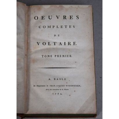 Voltaire, œuvres complètes, Basle, De l'Imprimerie...