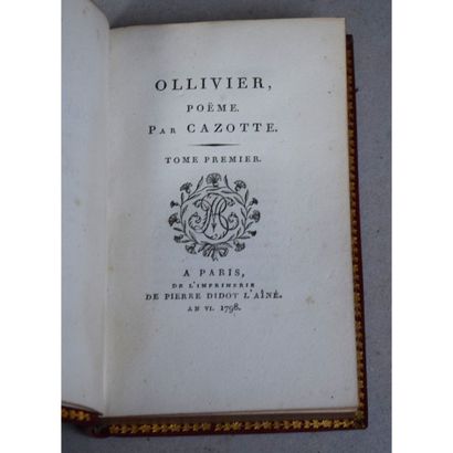 Jacques Cazotte, Ollivier, P., De l'Imprimerie...