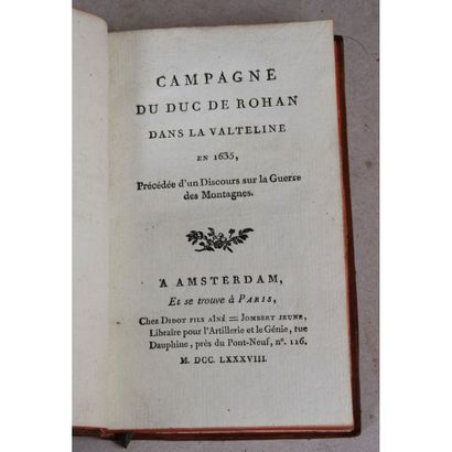Henri de Rohan, campagne du Duc de Rohan...