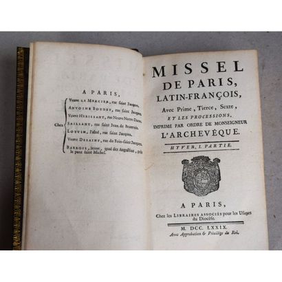Missel de Paris, latin-français, avec prime,...